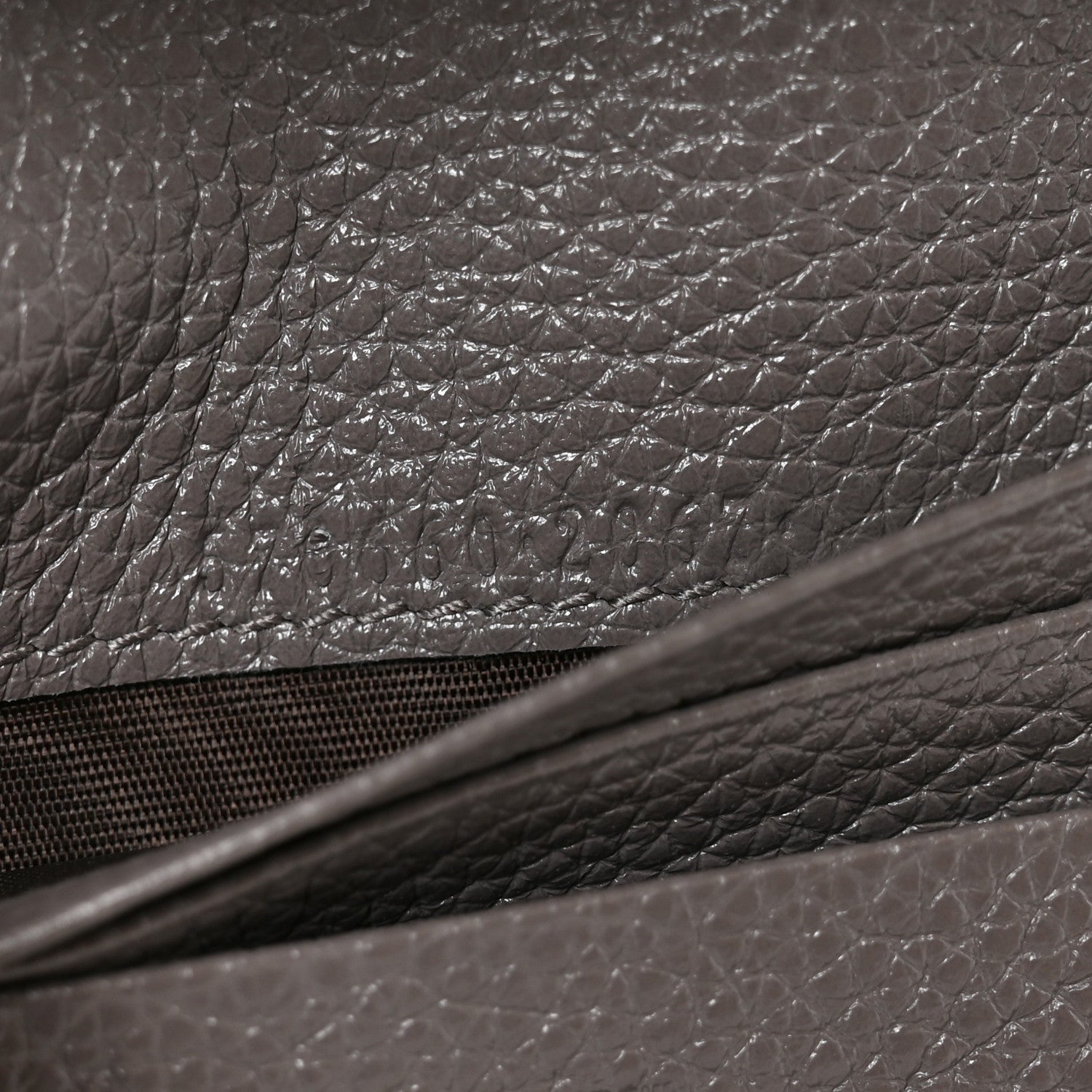 Gucci Grainy Calfskin Zumi Chain Card Case Wallet Dusty Grey 6 of 6