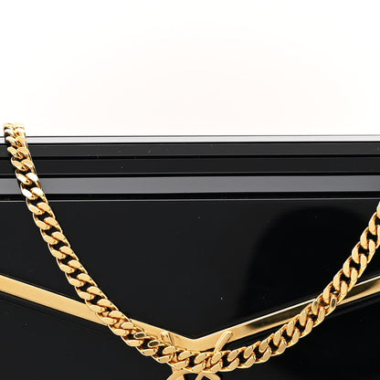Saint Laurent Plexiglass Monogram Vicky Minaudiere Clutch Black 8 of 11