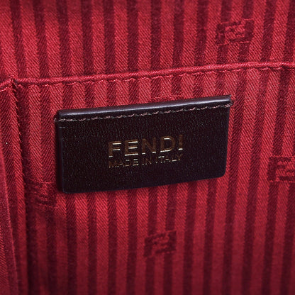 Fendi Vitello Elite Regular 2Jours Tote Rosso Scuro Ciliegia 7 of 12