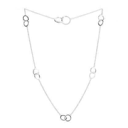Tiffany Sterling Silver 1837 Interlocking Circles Pendant Necklace 3 of 5