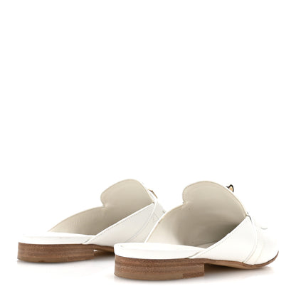 Hermes Calfskin Oz Mules 36 White 5 of 9