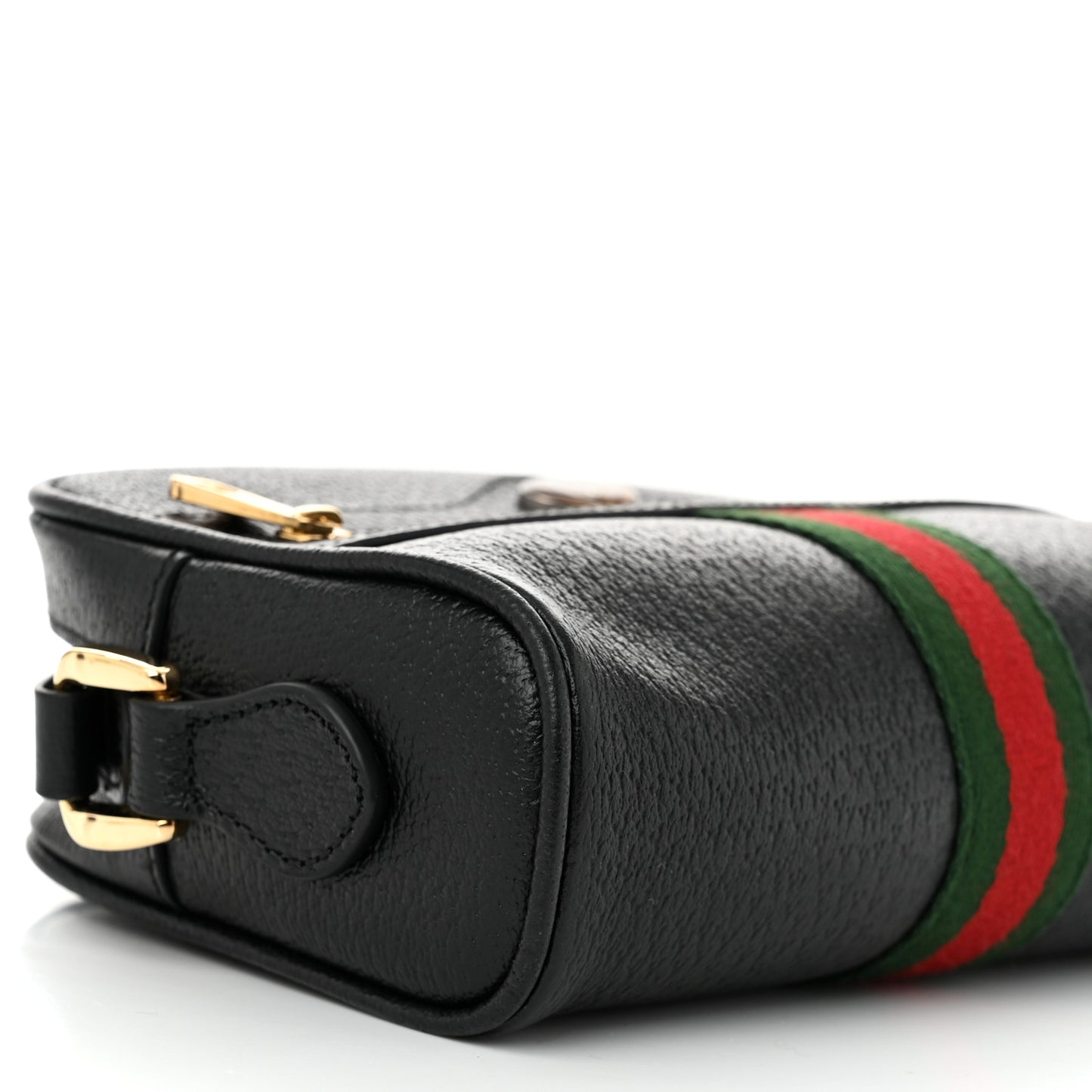 Calfskin Web Mini Ophidia Shoulder Bag Black