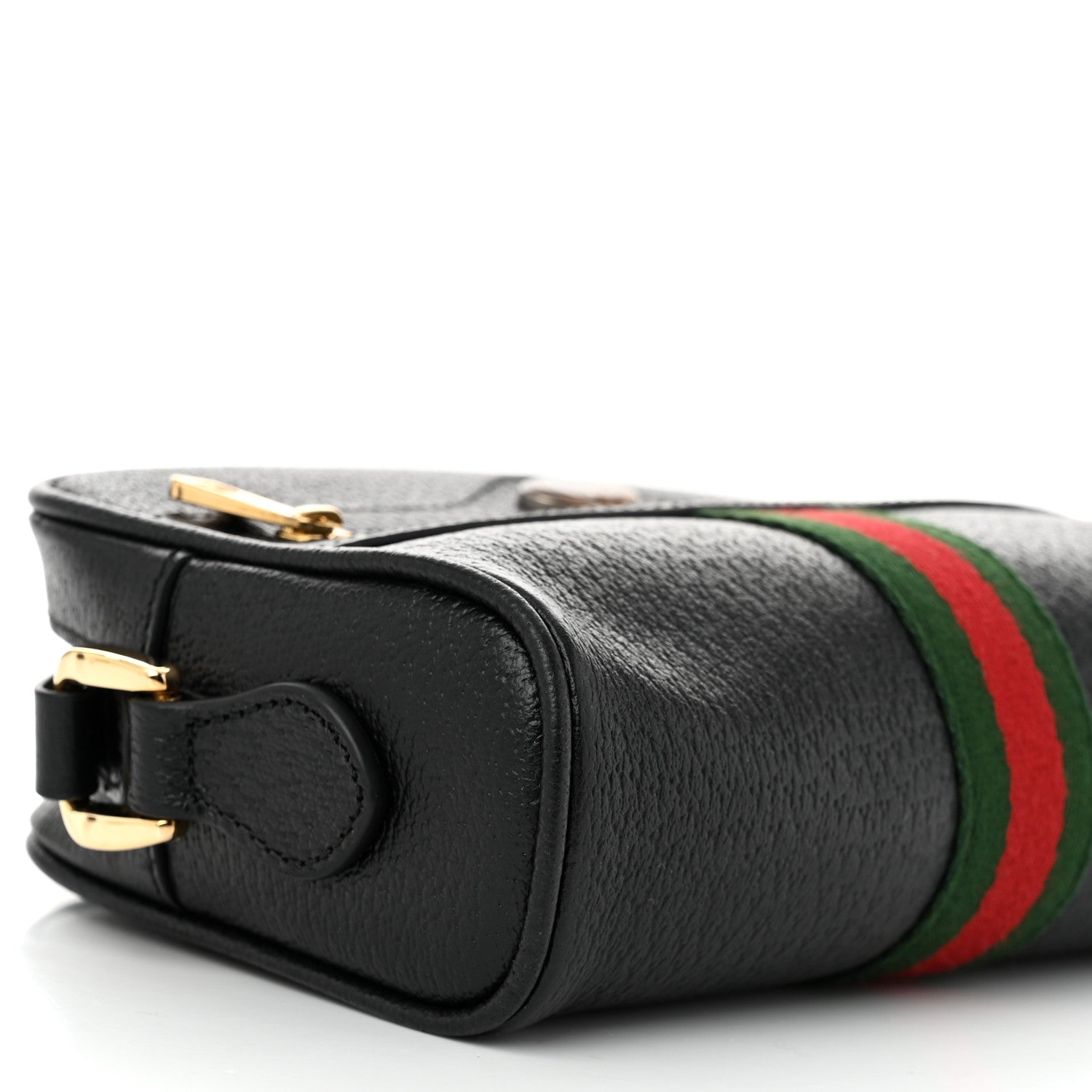 Gucci Calfskin Web Mini Ophidia Shoulder Bag Black 9 of 10