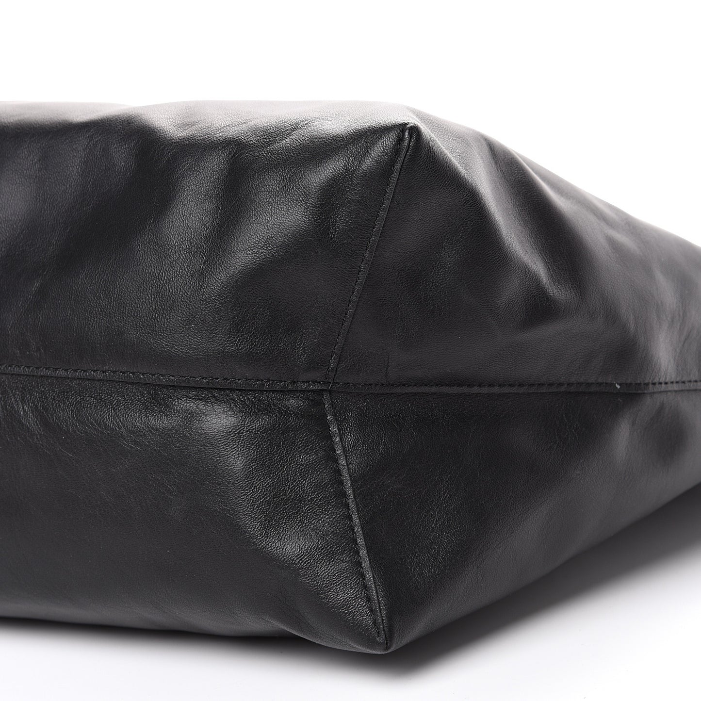 Lambskin Oversized Tote Black