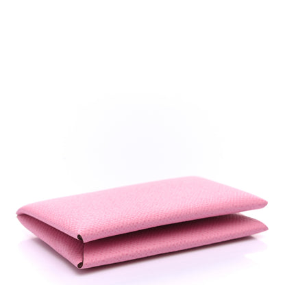 Hermes Epsom Calvi Card Case 5P Pink 4 of 7