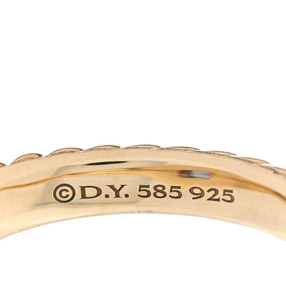 David Yurman 14K Yellow Gold Sterling Silver Enamel Tanzanite Pinky Ring 57 8 4 of 5