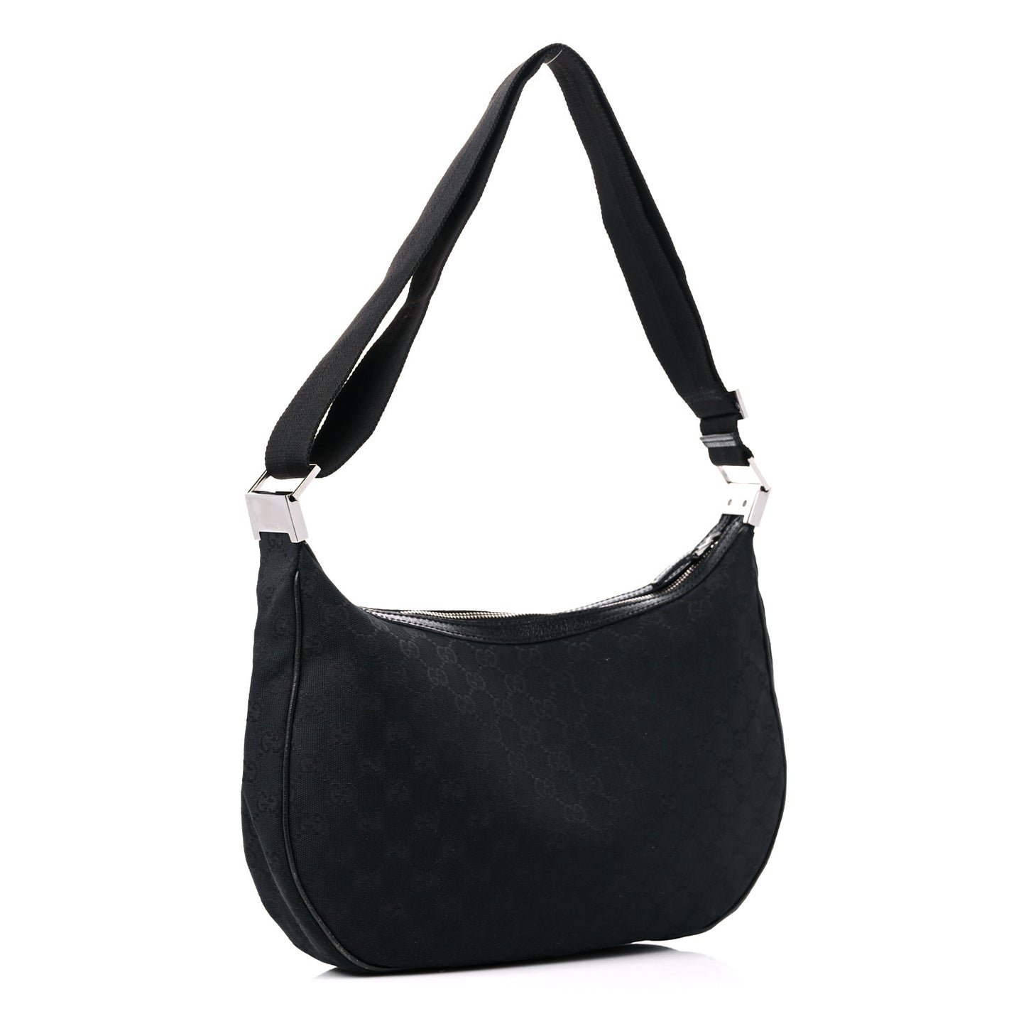 Monogram Medium Half Moon Hobo Black