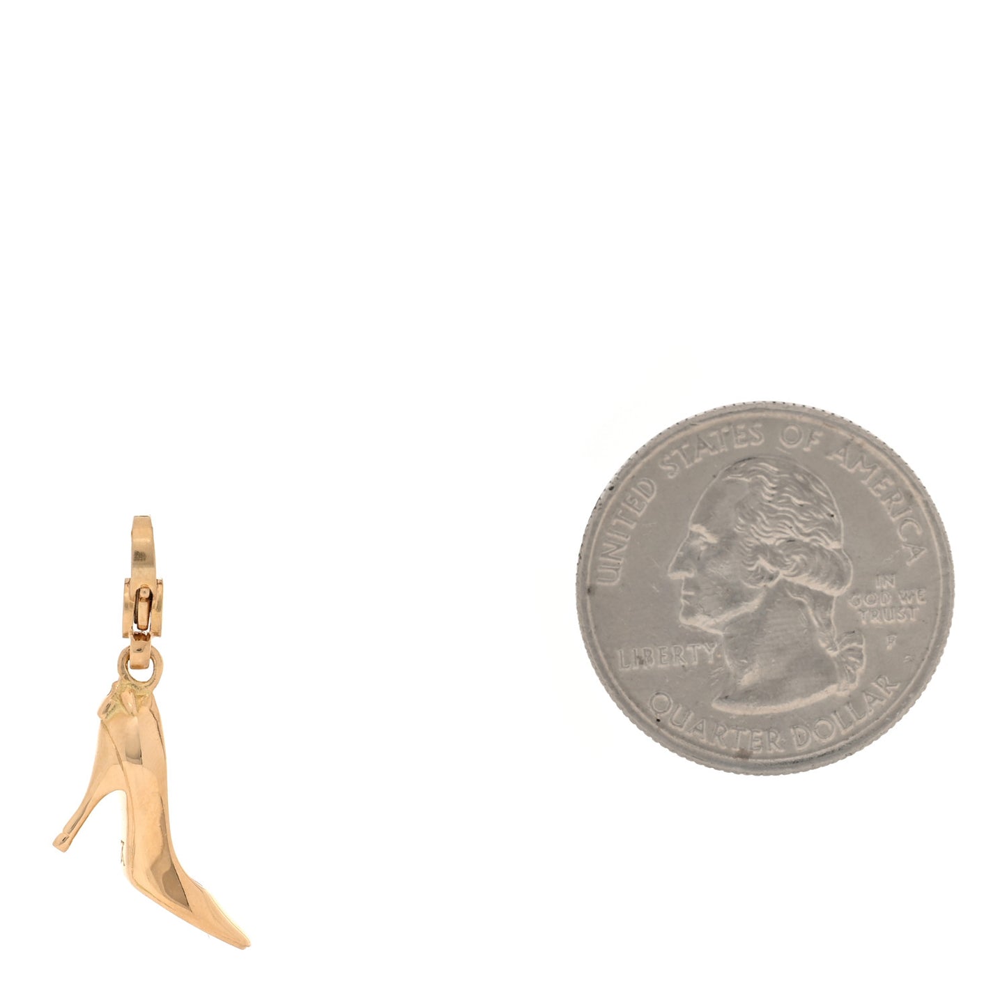 18K Yellow Gold Pump Shoe Charm