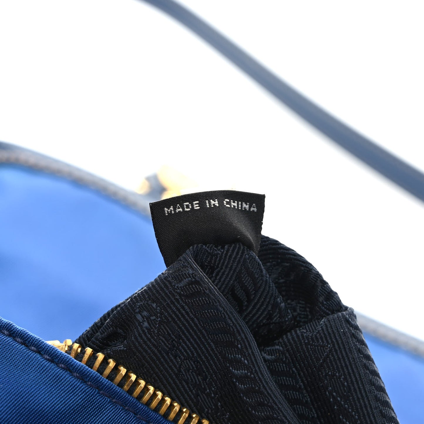 Tessuto Nylon Saffiano Small Messenger Bag Blue