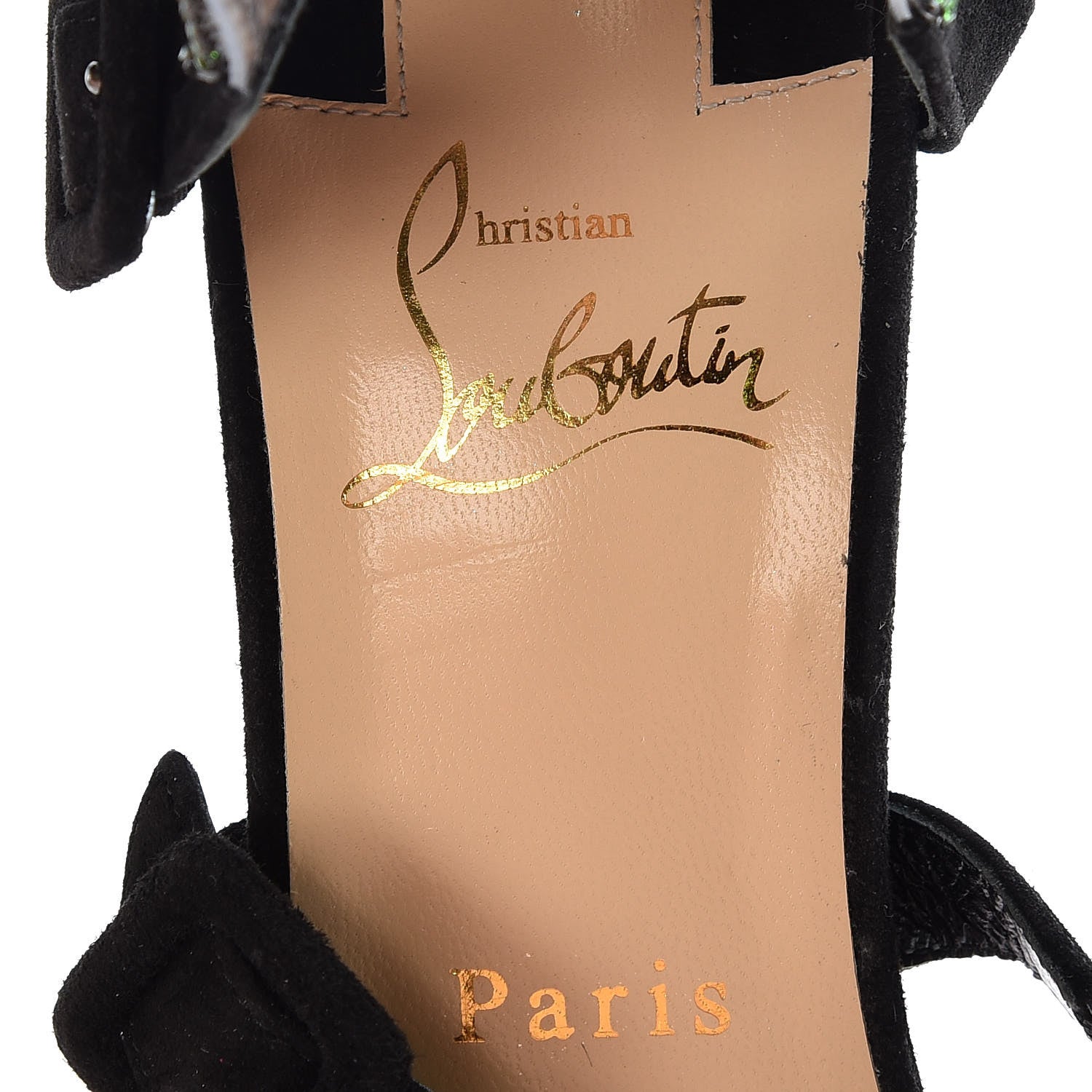 Christian Louboutin Veau Velours Raynibo Cage 110 Strappy Sandals 40 Black 6 of 7