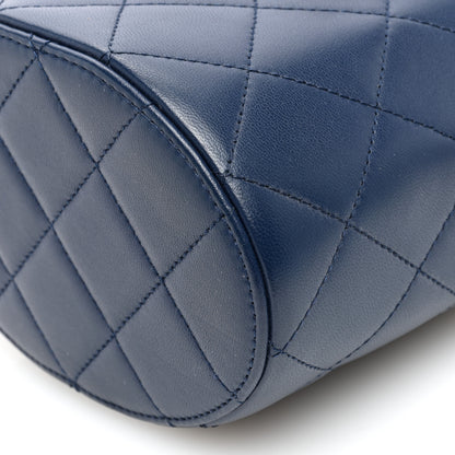 Chanel Lambskin Resin Elegant Chain Vanity Case Blue 11 of 11