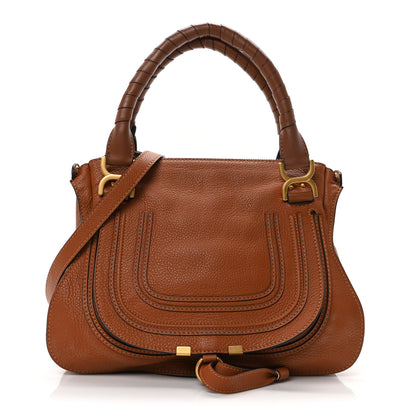 Chloe Calfskin Medium Marcie Satchel Tan 1 of 9