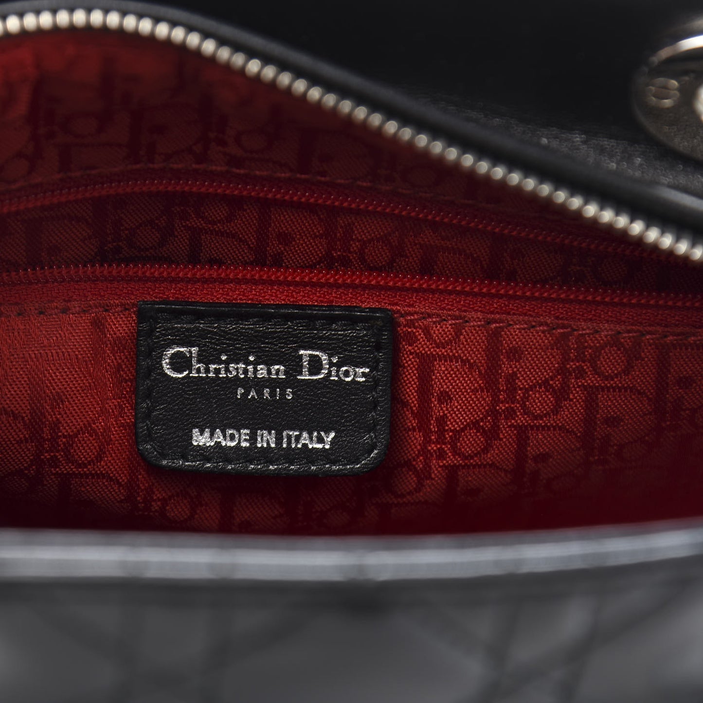 Lambskin Cannage Medium Lady Dior Black