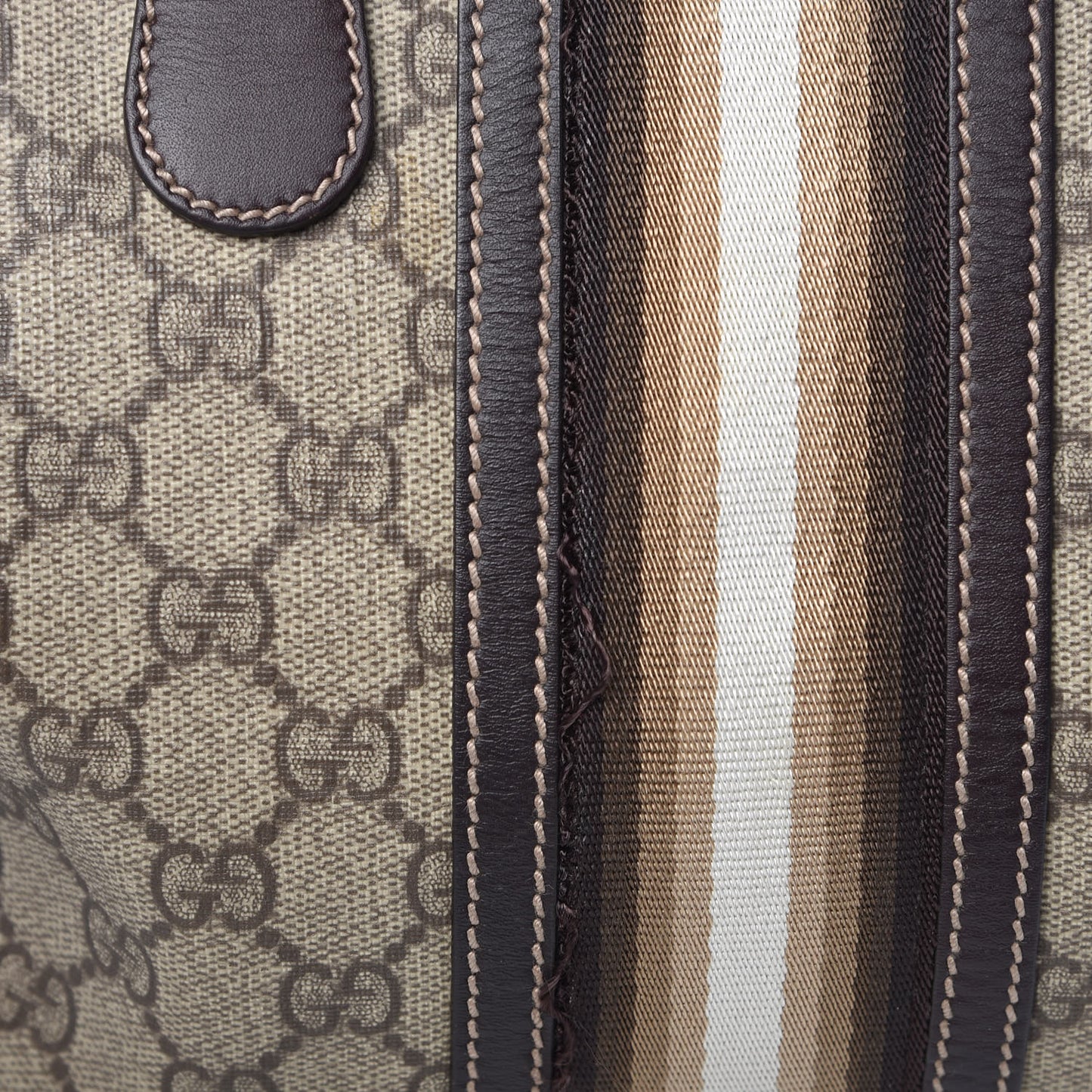 GG Plus Monogram Web Medium Joy Boston Dark Brown