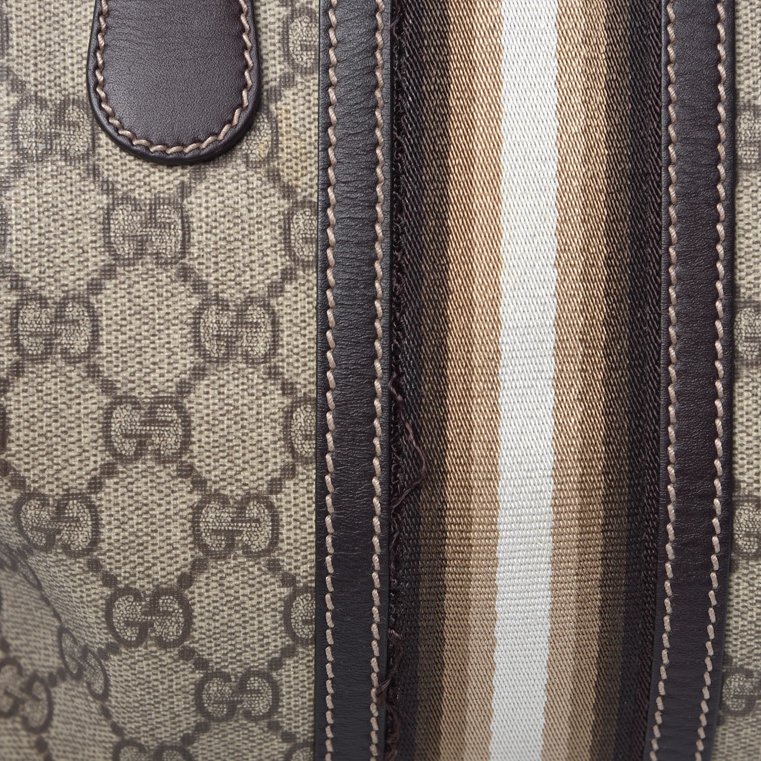 Gucci GG Plus Monogram Web Medium Joy Boston Dark Brown 12 of 17
