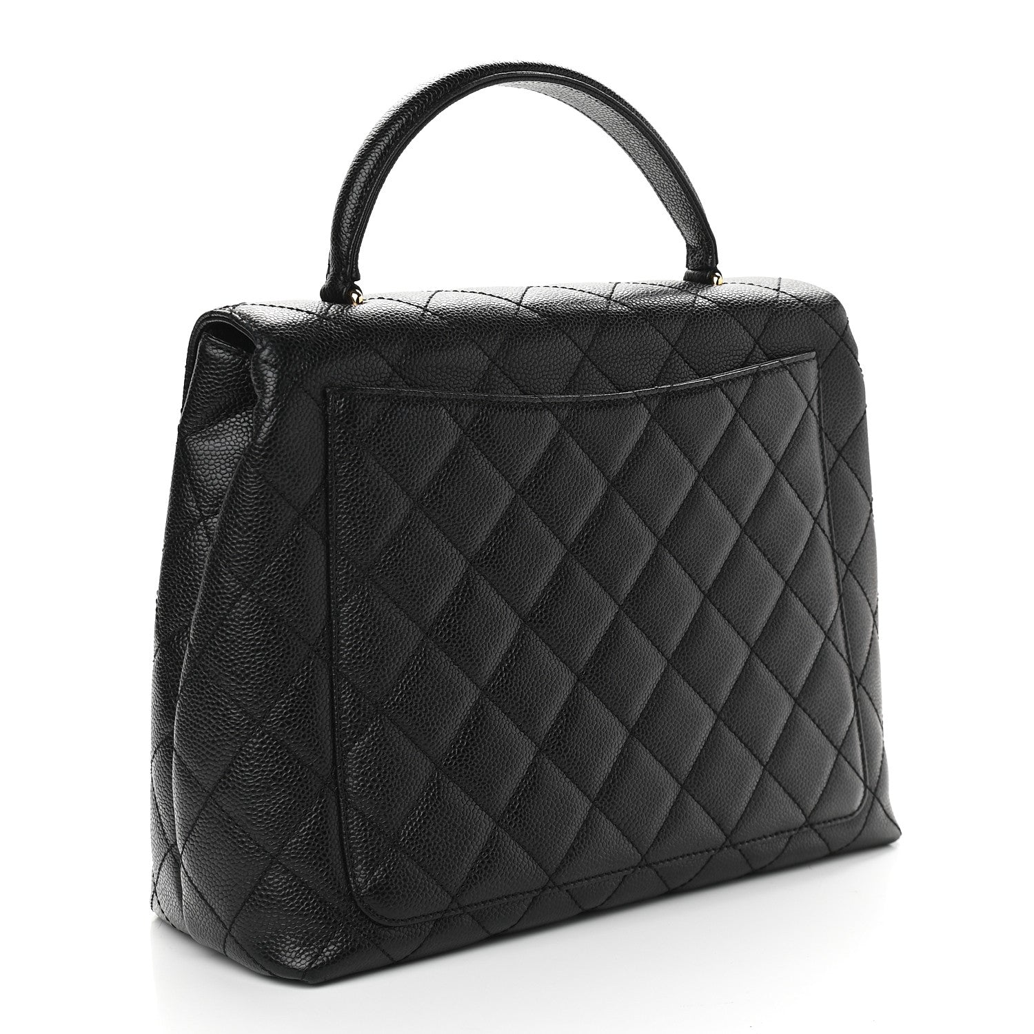 Chanel Caviar Quilted Jumbo Kelly Flap Black 3 of 9