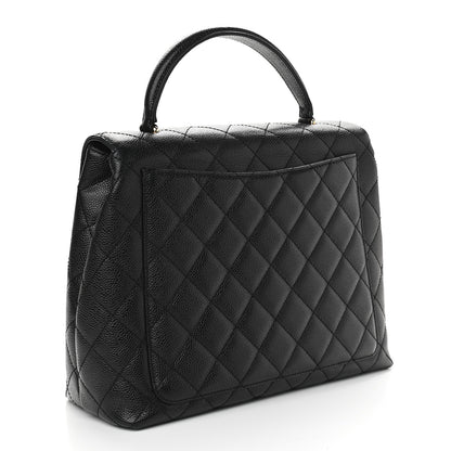 Chanel Caviar Quilted Jumbo Kelly Flap Black 3 of 9