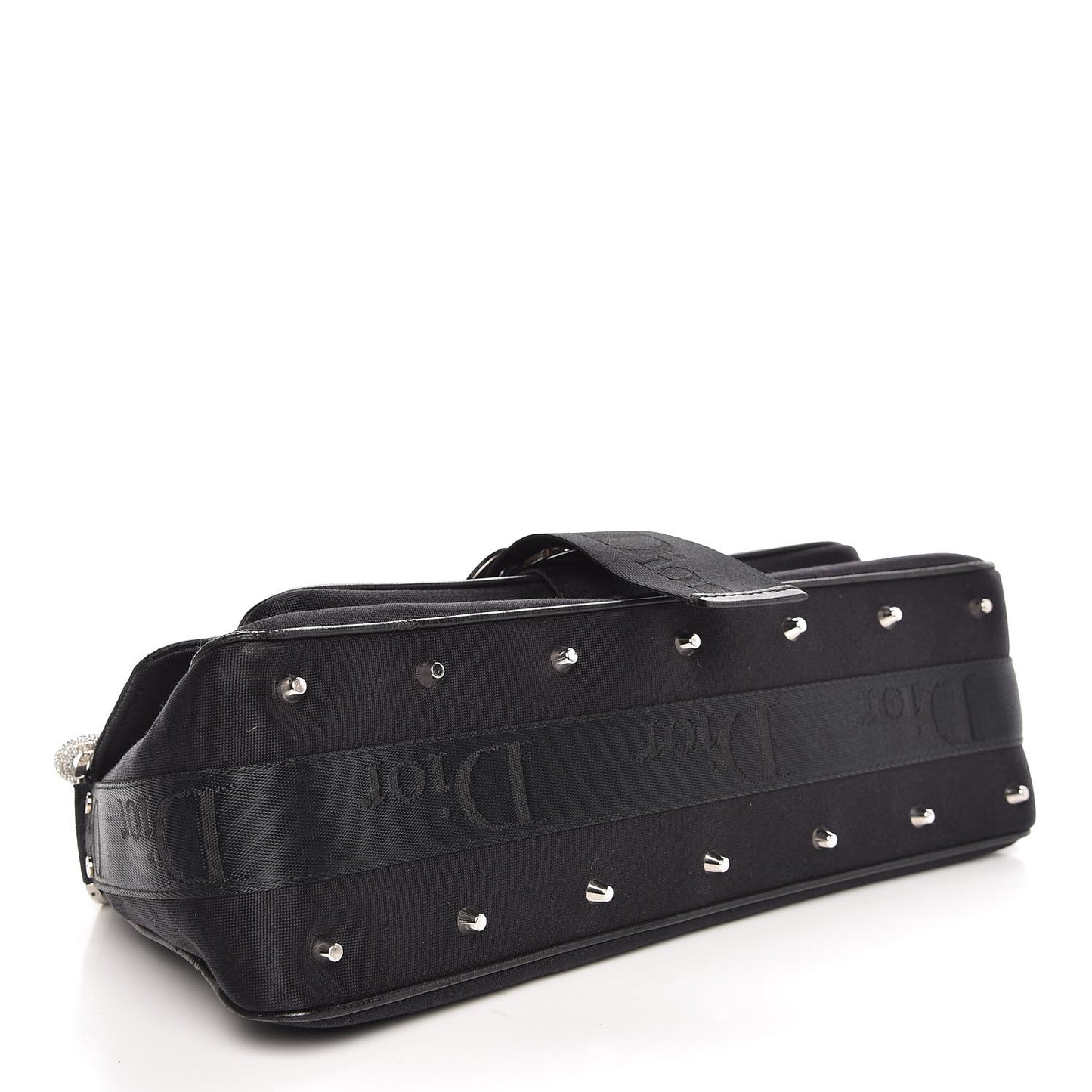 Silk Jersey Crystal Hardcore Clutch Black