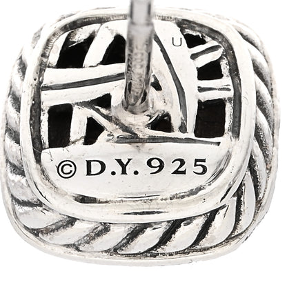 David Yurman Sterling Silver Diamond 5mm Pave Albion Earrings 4 of 4