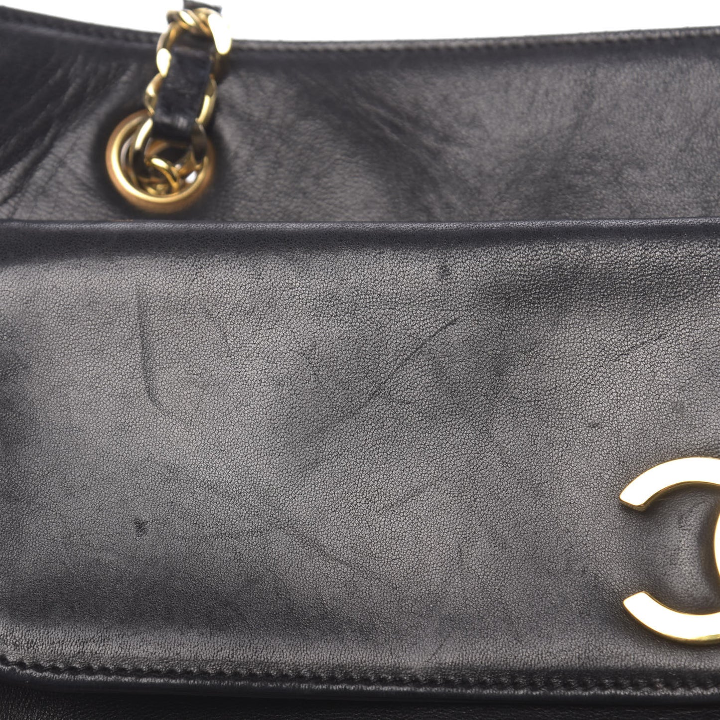 Lambskin CC Shoulder Bag Black