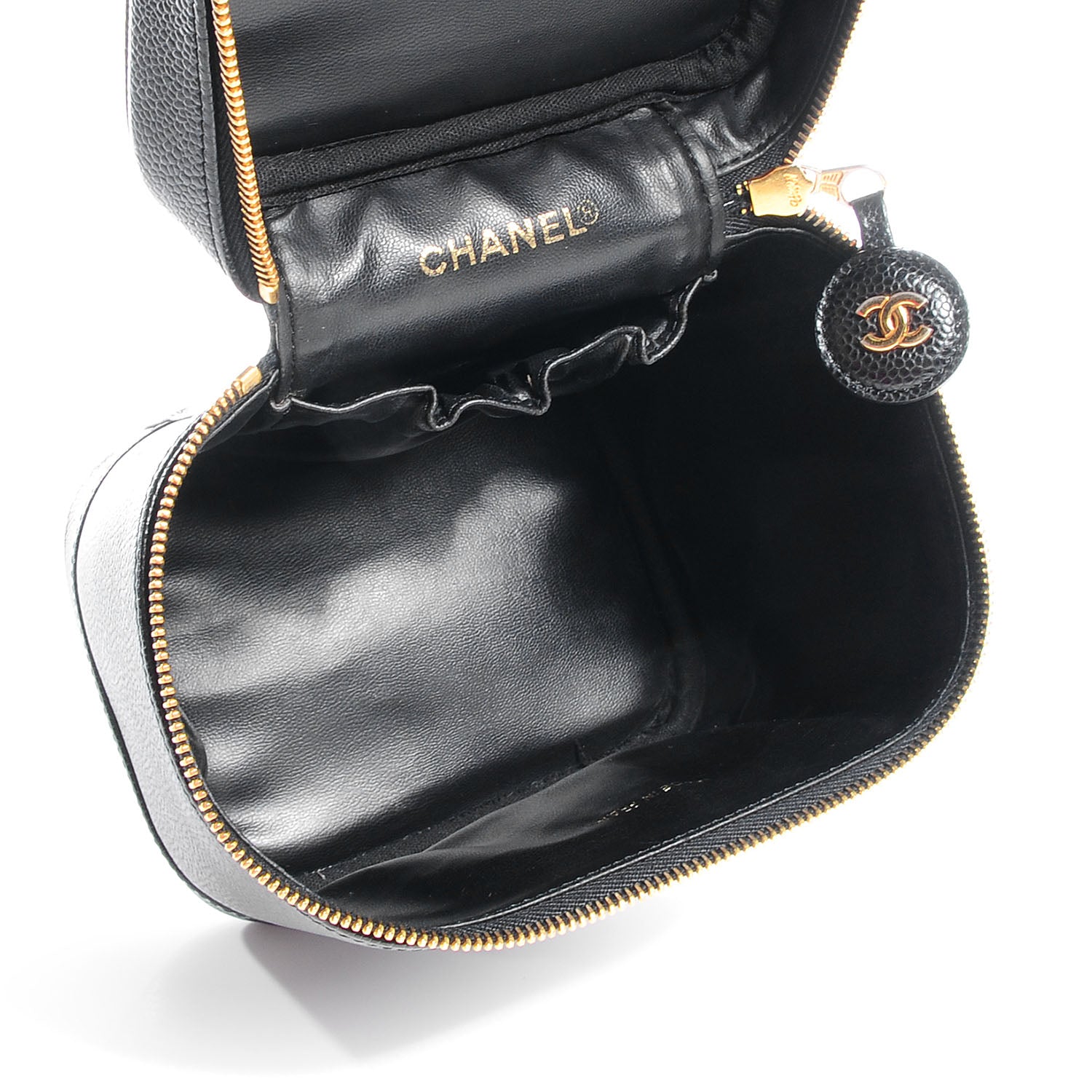 Chanel Caviar Cosmetic Vanity Bag Black 5 of 8