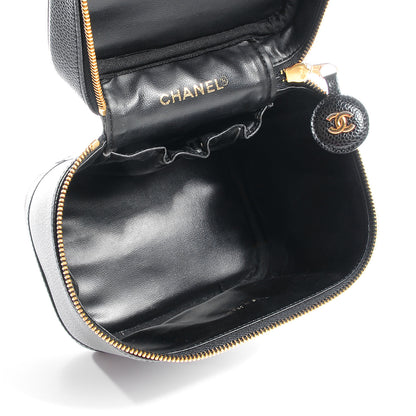 Chanel Caviar Cosmetic Vanity Bag Black 5 of 8