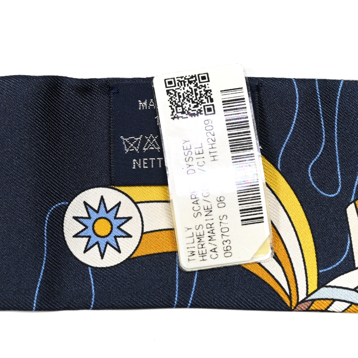 Hermes Silk Odyssey Twilly Marine Gold Ciel 4 of 4