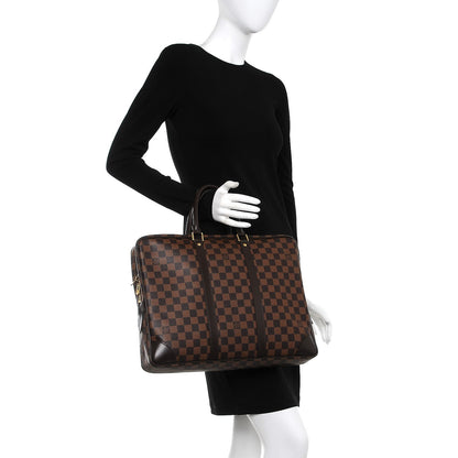 Louis Vuitton Damier Ebene Porte Documents Voyage 2 of 12