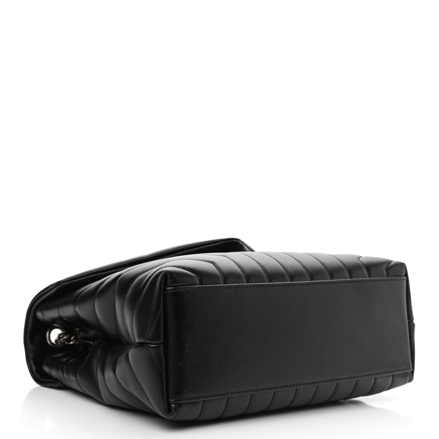 Saint Laurent Calfskin Y Quilted Monogram Medium Loulou Chain Satchel Black 4 of 11