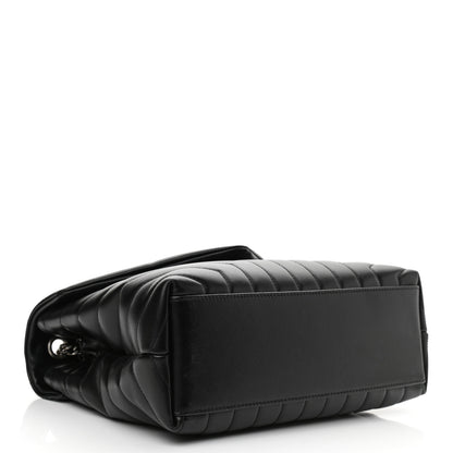Saint Laurent Calfskin Y Quilted Monogram Medium Loulou Chain Satchel Black 4 of 11