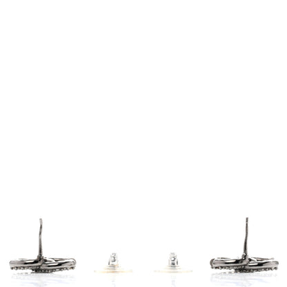 Chanel Ruthenium Crystal CC Earrings 3 of 5