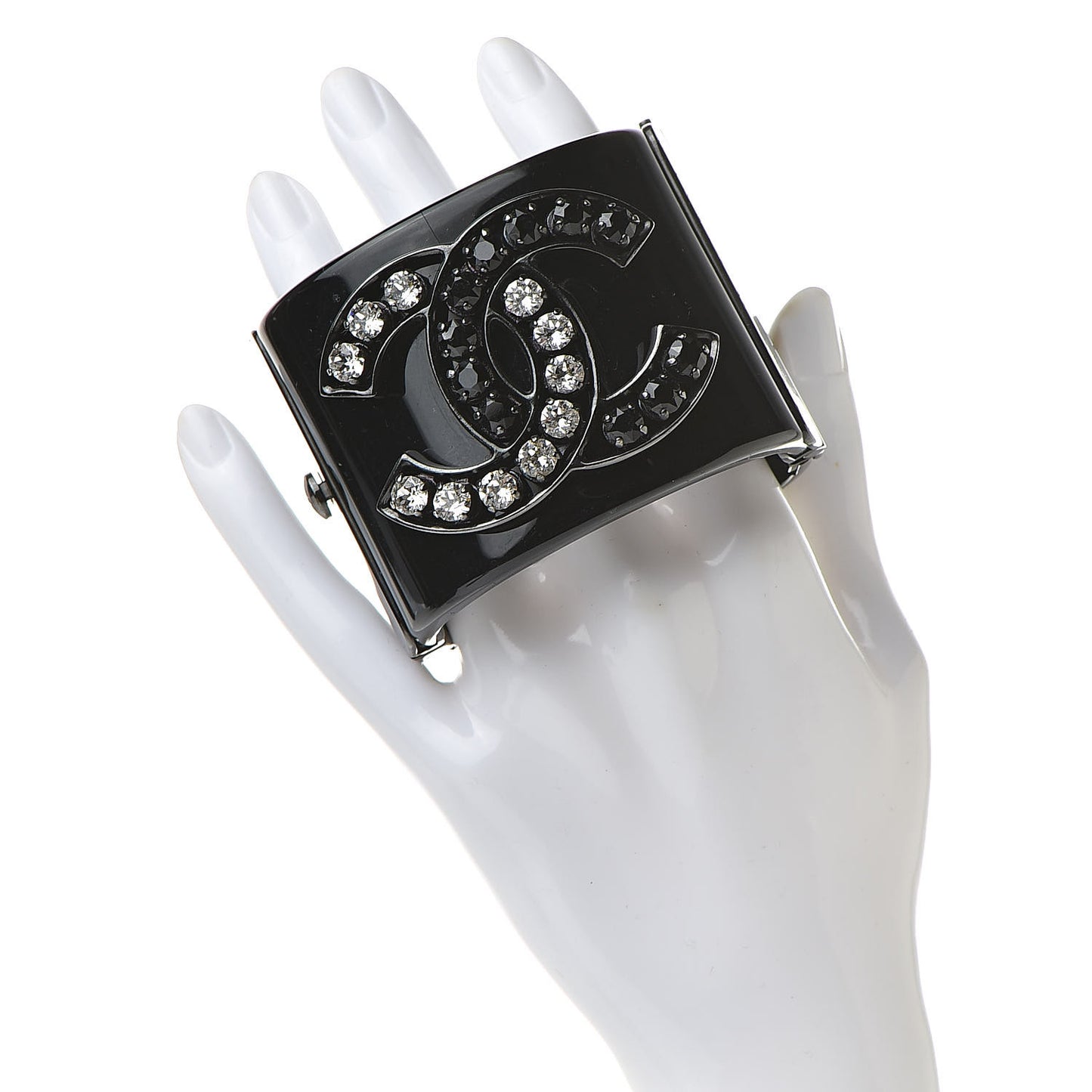 Resin Ruthenium Crystal CC Cuff Black