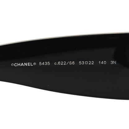Chanel Acetate Rectangle Sunglasses 5435 Black 5 of 8