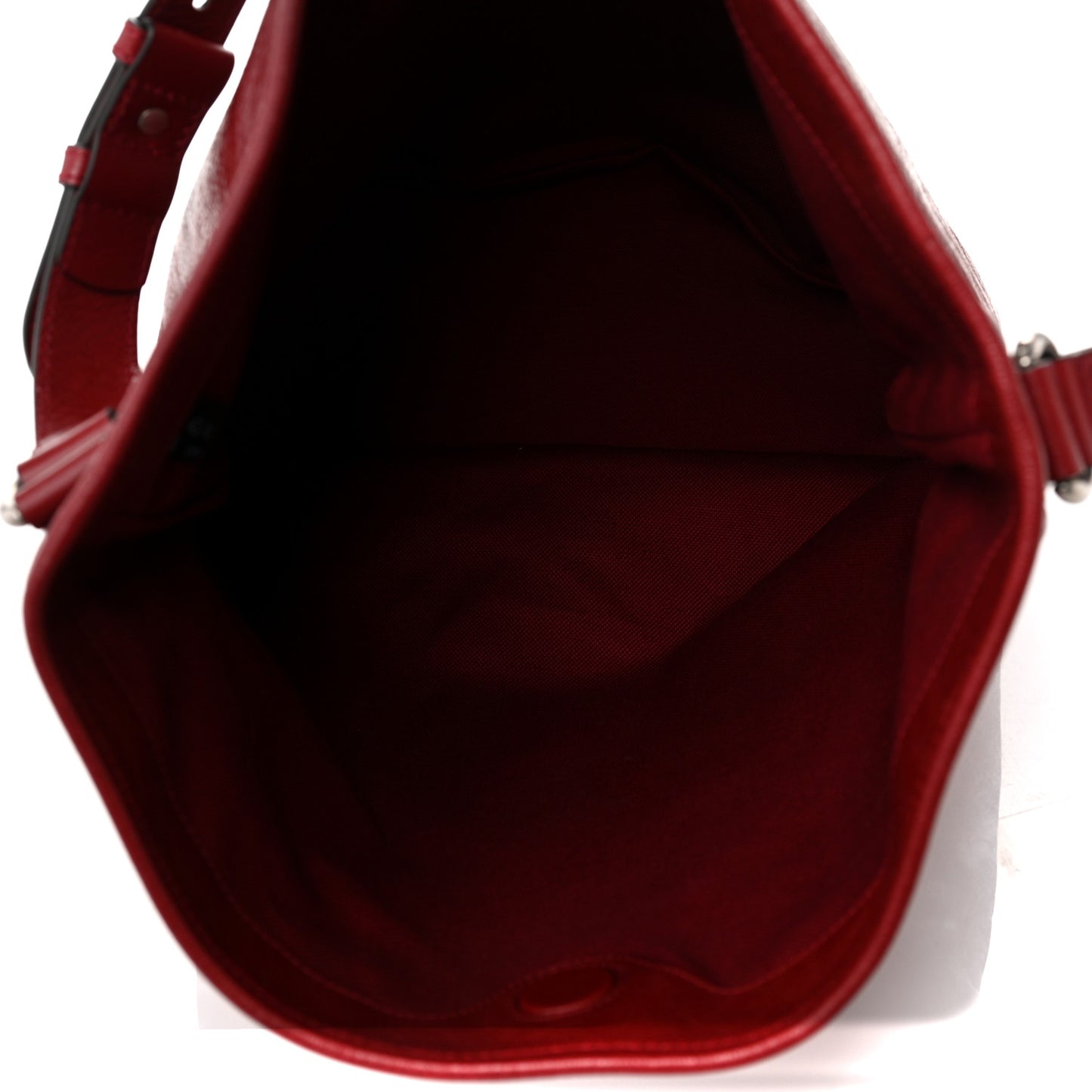 Fluffy Calfskin Morpheus Hobo Shoulder Bag Red
