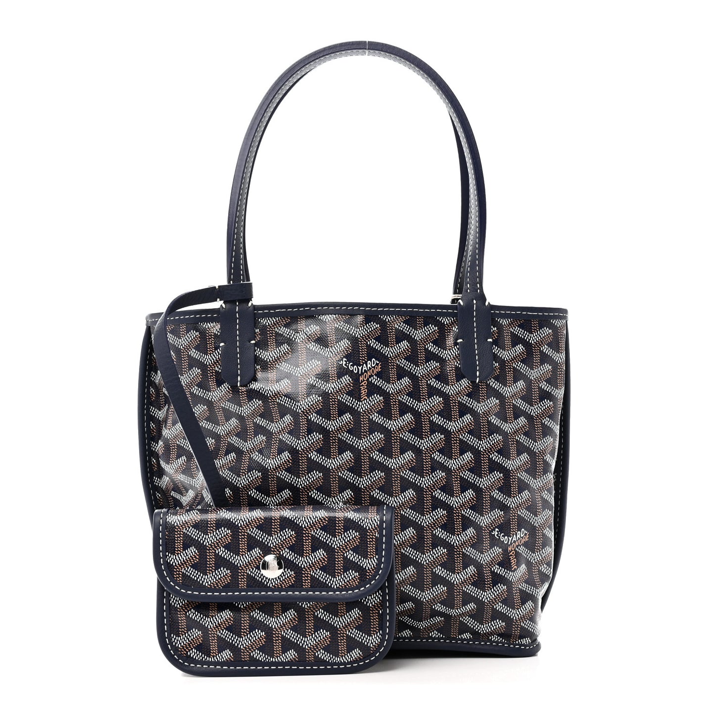Goyardine Reversible Mini Anjou Navy