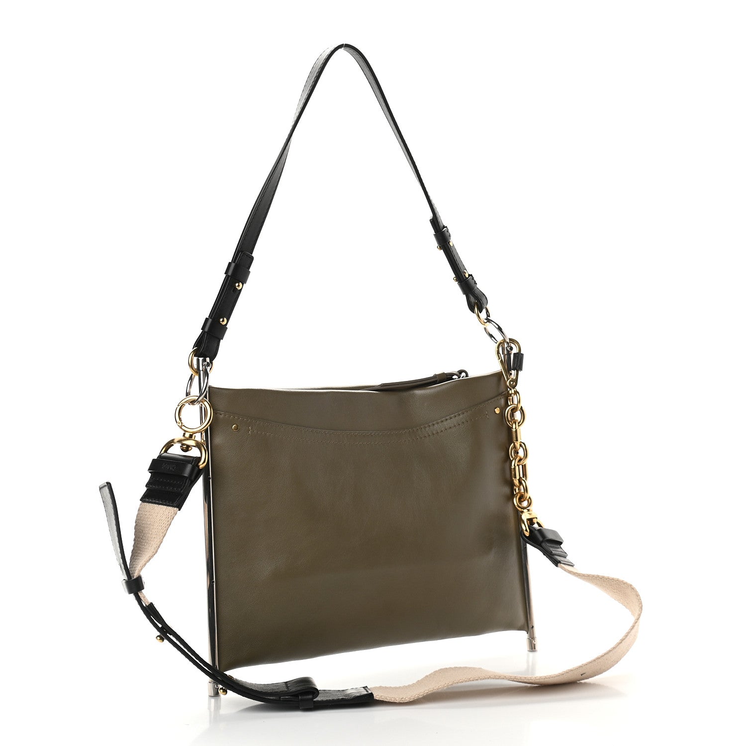 Chloe Smooth Calfskin Medium Roy Clutch Merino Grey 3 of 10