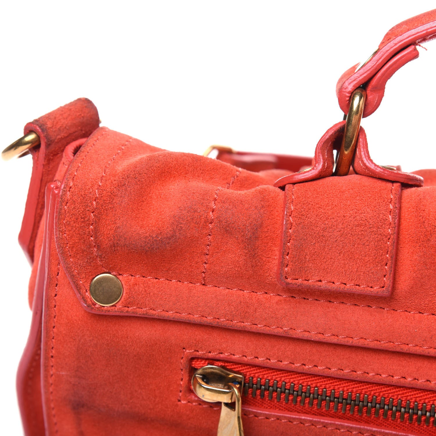 Proenza Schouler Suede Medium PS1 Satchel Poppy 31 of 38