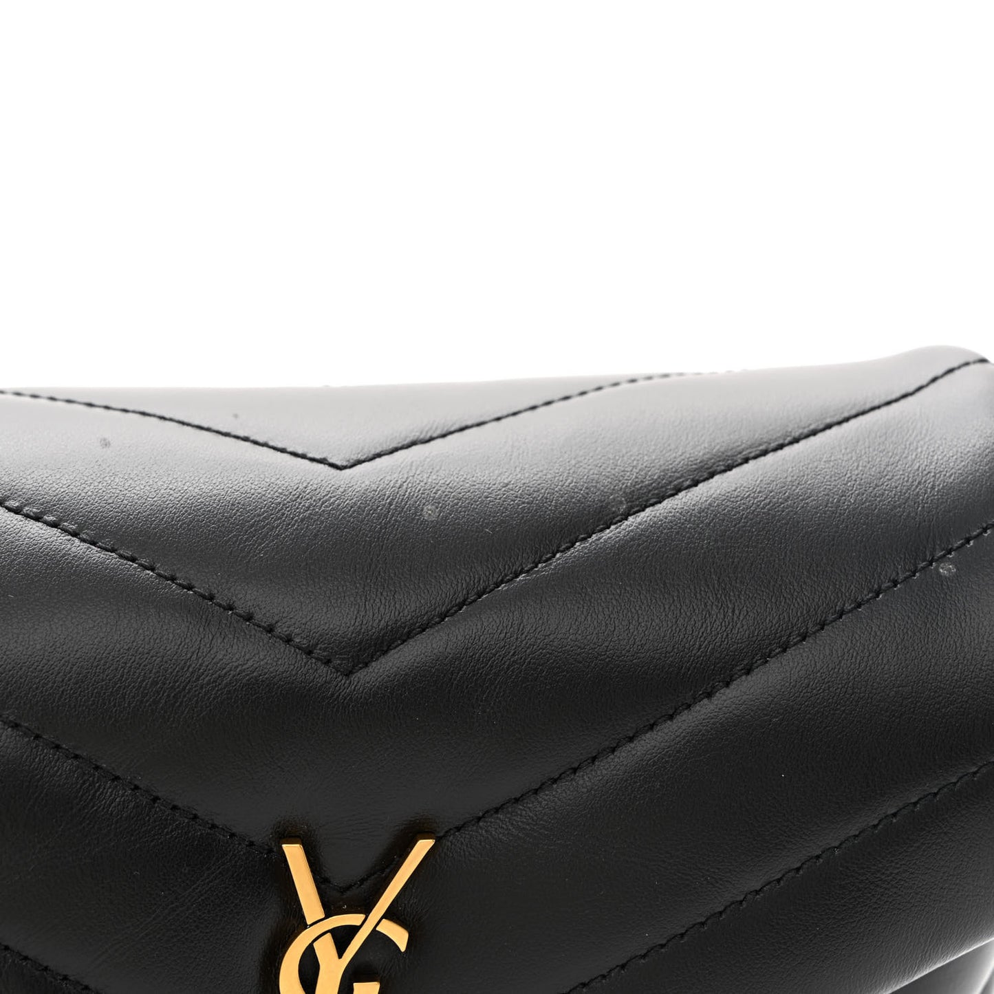 Calfskin Y Quilted Monogram Toy Loulou Crossbody Bag Black