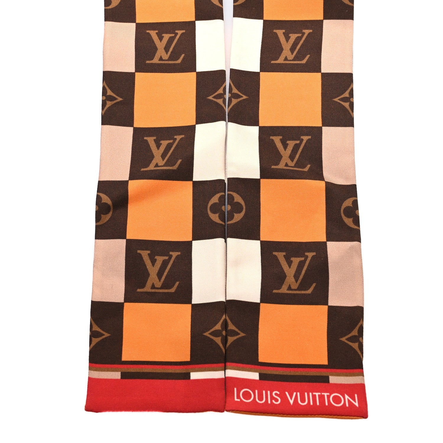 Louis Vuitton Silk Monogram Check Bandeau Beige 2 of 4