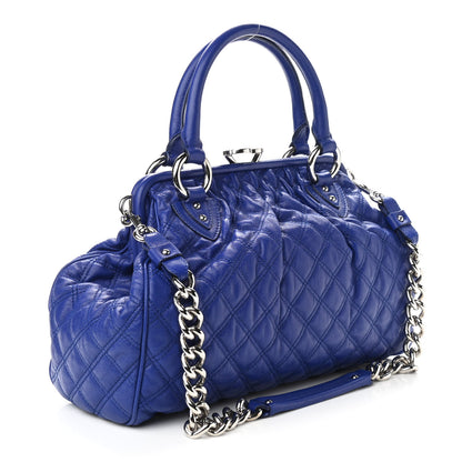 Marc Jacobs Calfskin Quilted Stam Blue 3 of 10