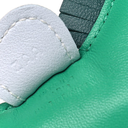 Hermes Milo Lambskin Grigri Rodeo Horse Bag Charm PM Menthe Malachite Bleu Brume 3 of 3