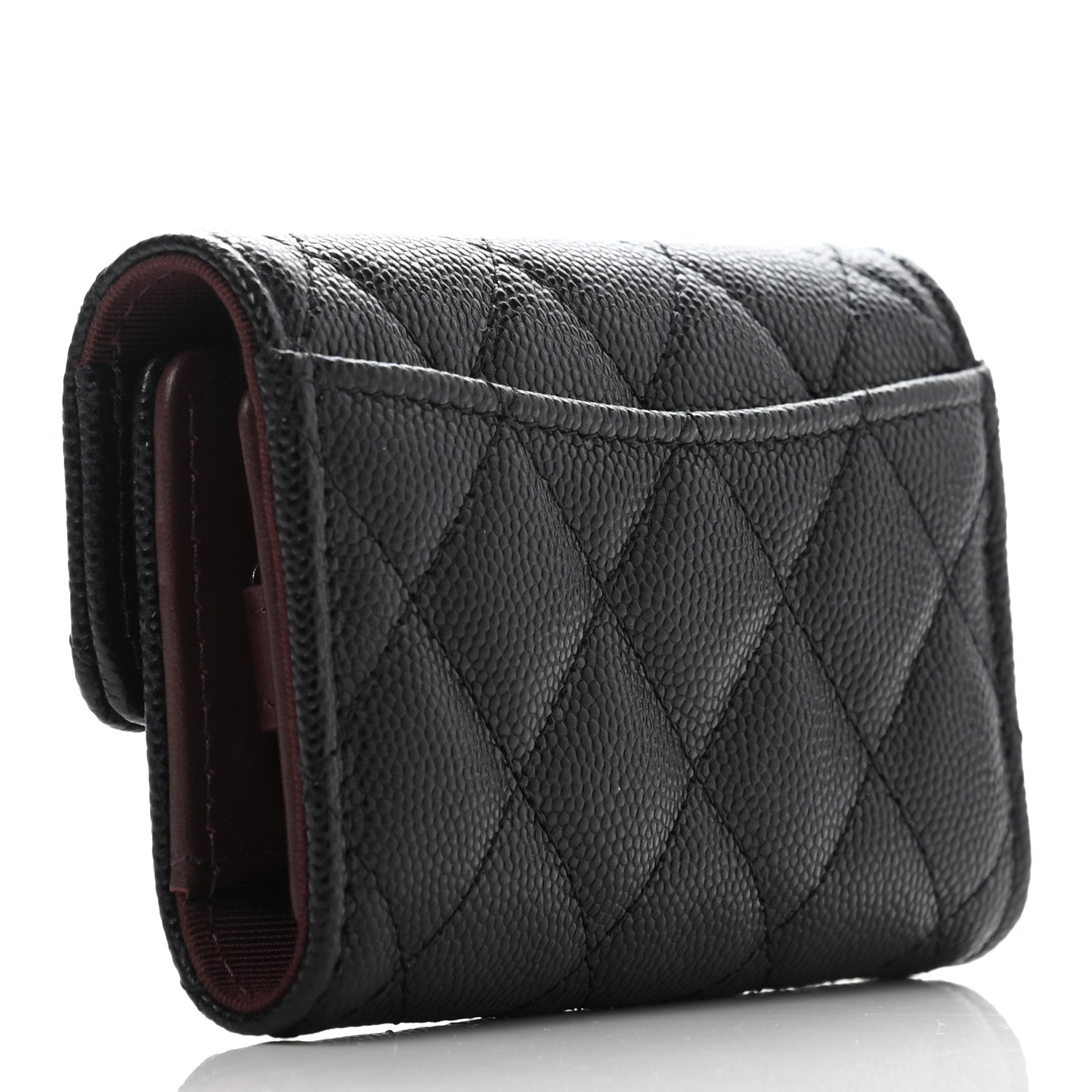 Chanel Caviar Quilted Classic 4 Key Holder Wallet Black 3 of 8
