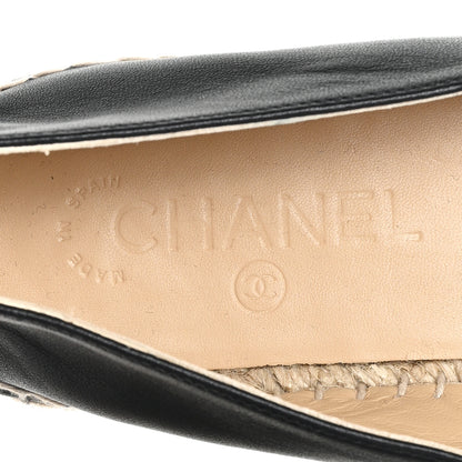 Chanel Lambskin CC Espadrilles 39 Black 8 of 11