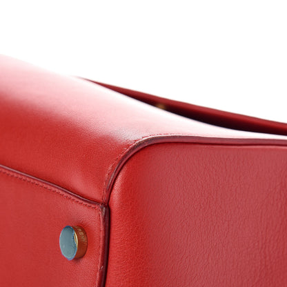 Saint Laurent Calfskin Medium Moujik Top Handle Bag Lipstick Red 15 of 18