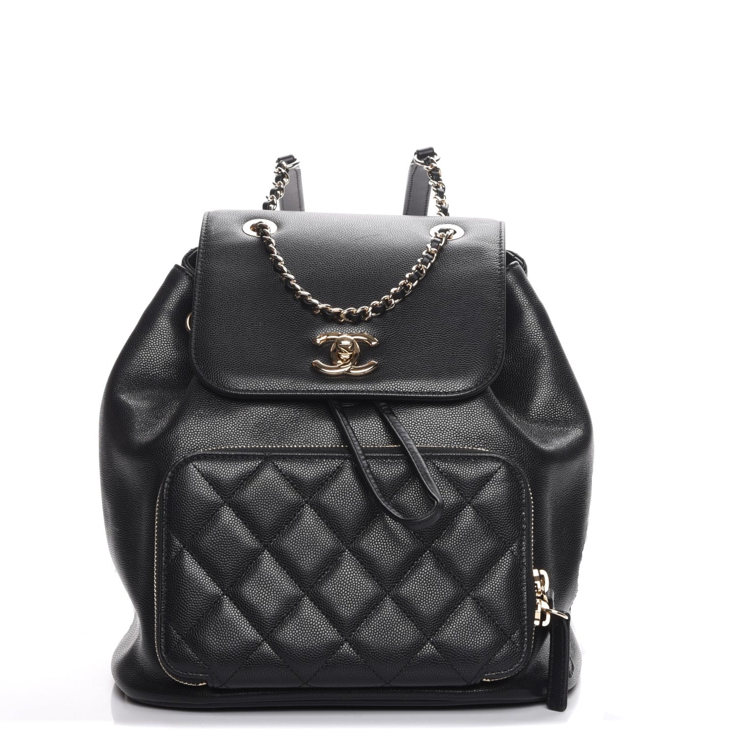 Caviar Quilted Business Affinity Backpack Black