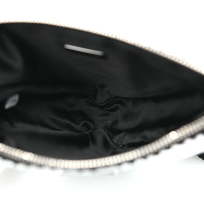 Prada Satin Crystal Triangle Shoulder Bag Cristal 5 of 9