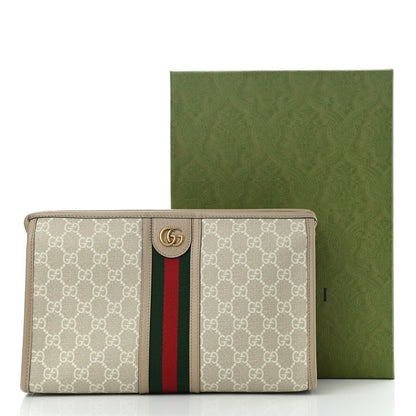 Gucci GG Supreme Monogram Web Toiletry Case Beige White 8 of 8
