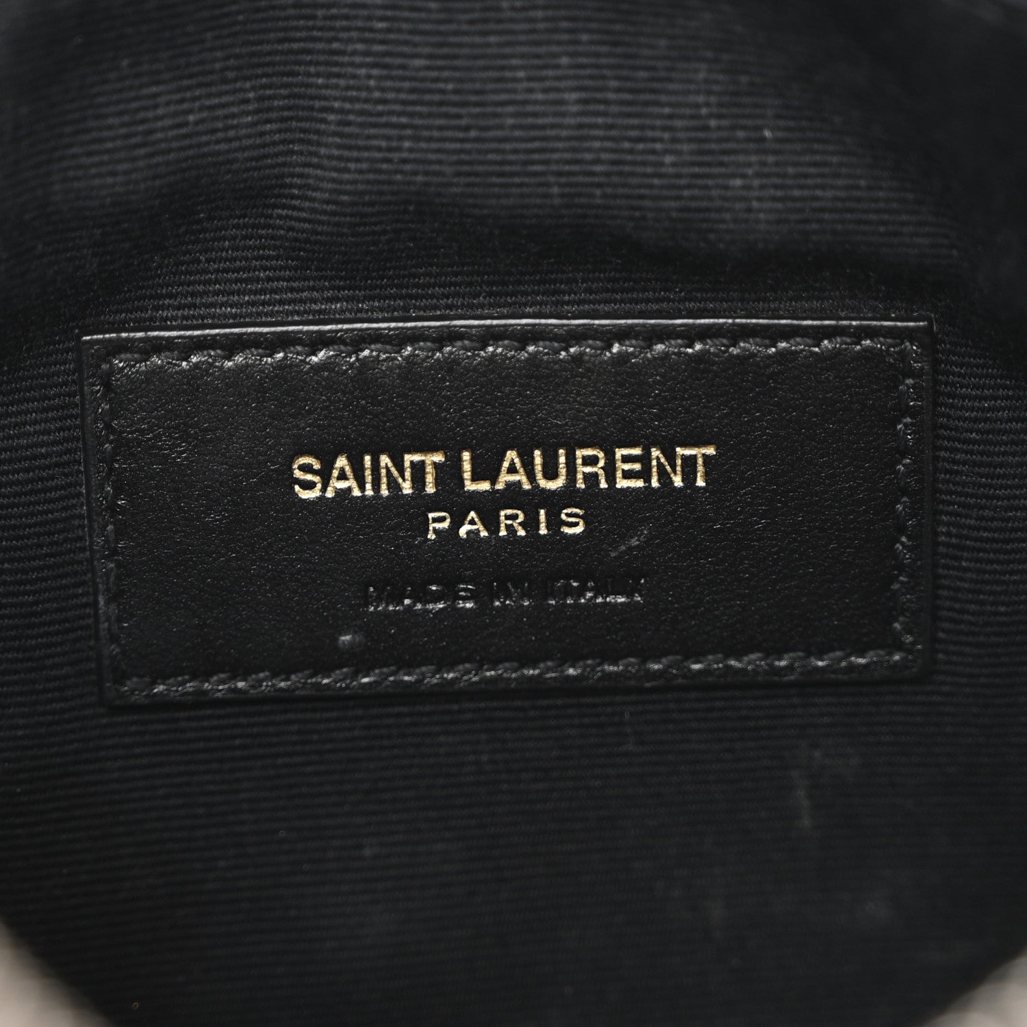 Saint Laurent Grain De Poudre Chevron Monogram Large Bill Pouch Black 6 of 10