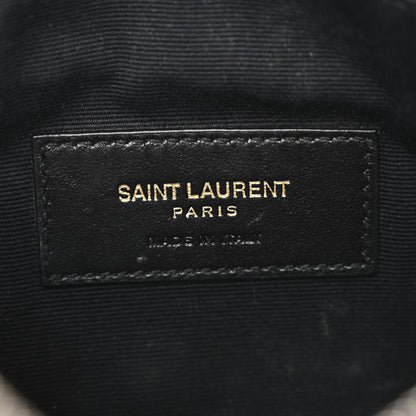 Saint Laurent Grain De Poudre Chevron Monogram Large Bill Pouch Black 6 of 10