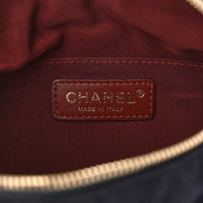 Chanel Wool Lambskin Quilted Paris Hamburg Charms Waist Bag Dark Navy 6 of 11
